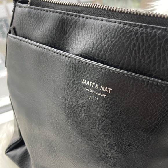 Black Matt & Nat Purse with Silver Hardware. - Picture 2 of 3
